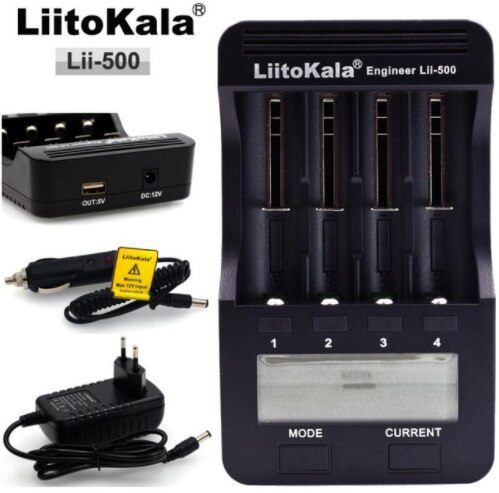 Liitokala Lii-500 18650 cargador de 18650 a 1,2 V 3,7 V 3,2 V 3,85 V AA/AAA 26650 de 16340 de 25500 NiMH cargador de batería de litio: lii-500 Full set