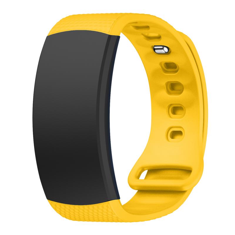 Per Samsung Gear Fit 2 Pro SM-R360 Watch Band Compatibile Per Samsung Gear Fit 2 Pro di Silicone Del Cinturino di Vigilanza di Forma Fisica fascia 95 + 88 millimetri: yellow
