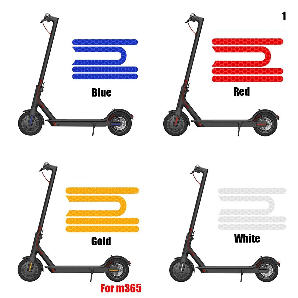 Autocollant pour Scooter électrique Xiaomi &amp; Mijia M365 M365Pro, étiquettes lumineuses réfléchissantes, bande d'avertissement pour cyclisme, pièces détachées