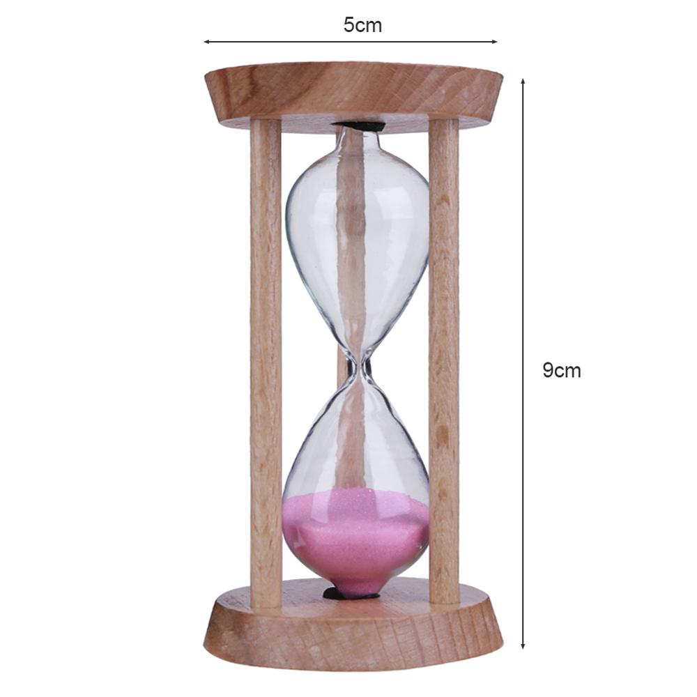 1/3/5 Minutes Sand Clock Kids Toothbrush Timer Wooden Hourglass Time Counter Classroom Game Timer For Kids Home Decor: Pink