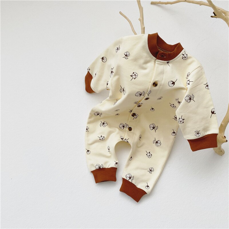 MILANCEL, otoño , ropa de bebé, Mono de un solo pecho para bebés, mono de bebé con cuello redondo