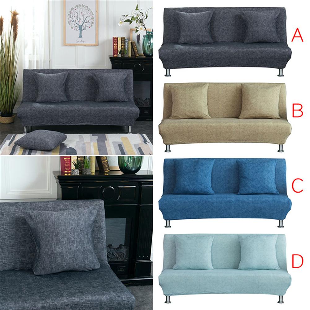 Alt inklusive folde sofabetræk wrap ensfarvet sovesofa betræk elastisk beskytter sofa håndklæde betræk betræk uden armlæn