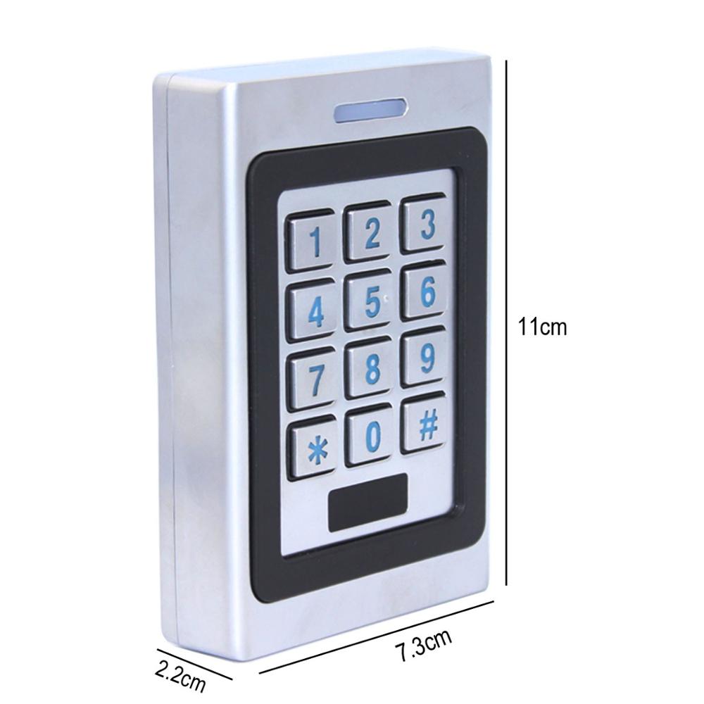 RFID Keypad Access Control System Kit Door Lock 125KHz EM Card IP67 Waterproof Metal Case Security Entry Door Reader Standalone