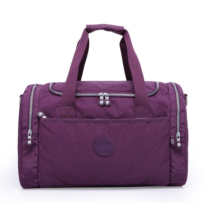Delle Donne di modo Borse Da Viaggio Grande Capacità del Bagagliaio Impermeabile Duffle Bag Casual Borsoni Grande Week-End Viaggio Turistico Borsa: purple