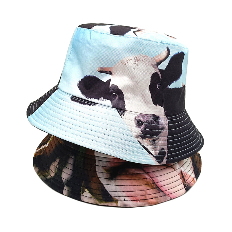 Bocca-Sombrero de pescador con estampado divertido de animales, gorros de pescador con estampado bonito, gorra panamá Reversible de ubicación para hombres y mujeres, sombrilla de verano