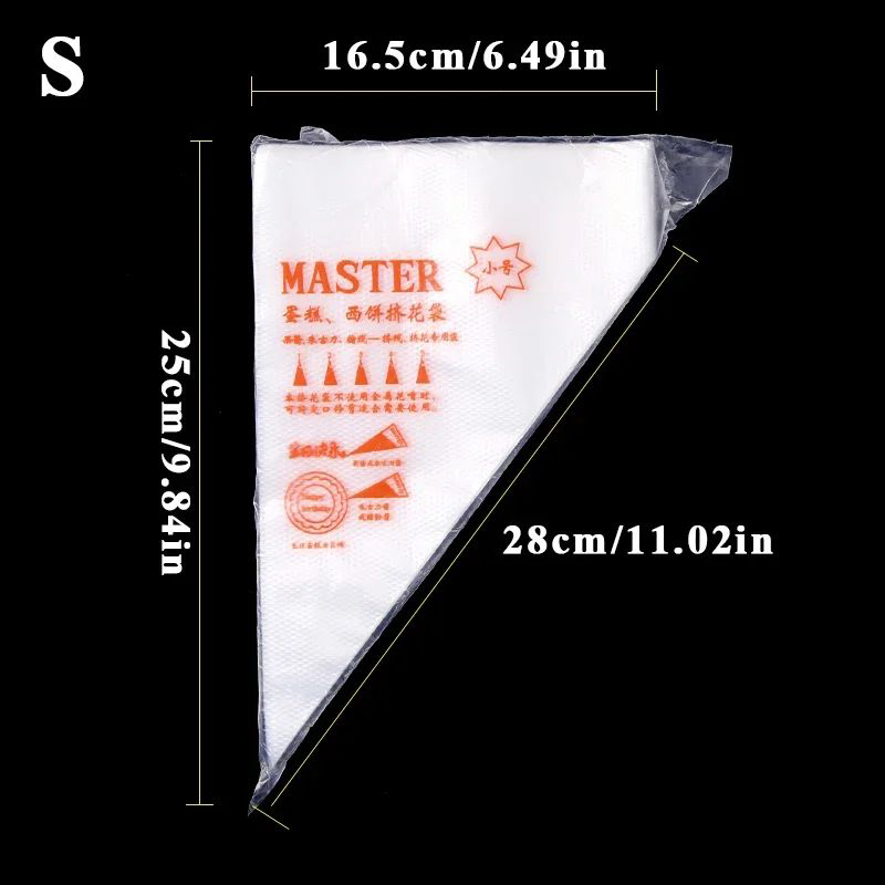Piping Bag Disposable Cream Pastry Bags Cake Decorating Tool Icing Cupcake Nozzle Kitchen Baking Fondant Accessories 20-800Pcs: Letter