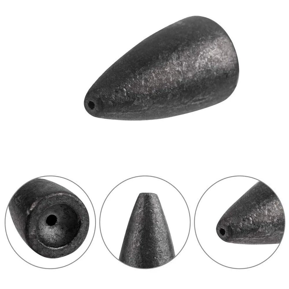 10 Stks/partij Kogel Lood Water Sinkers Wartels Vissen Lood Gewicht 3.5G/5G/7G/14G/20G Vissen Lood Hanger Accessoires