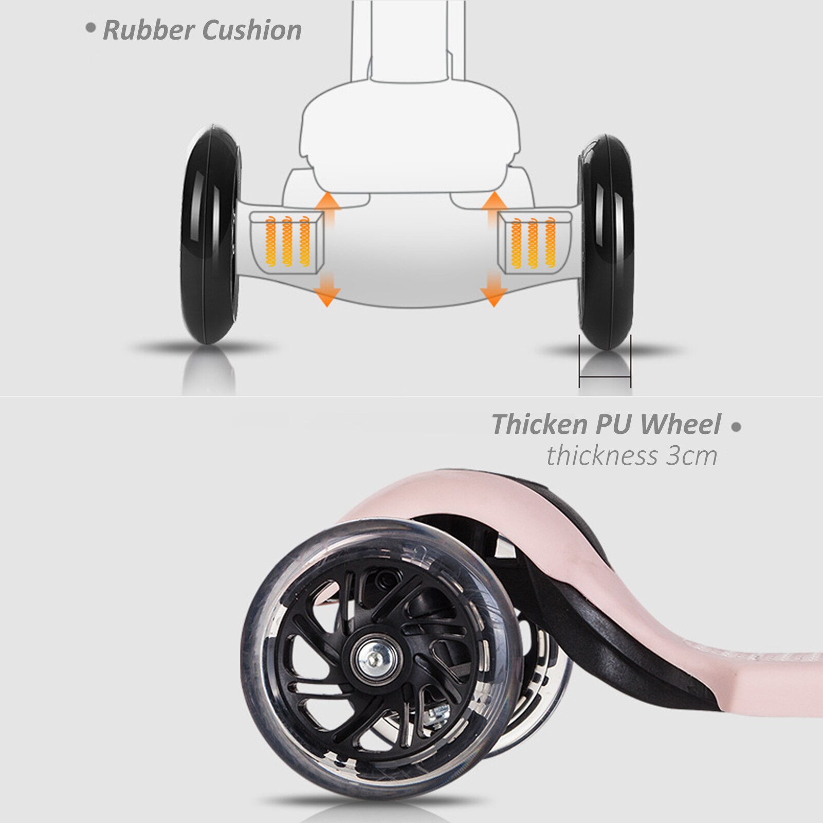 Patinete de tres ruedas 3 en 1, Scooter deportivo con opciones de altura ajustables, manillar de asiento para niños pequeños de 2 a 6 años