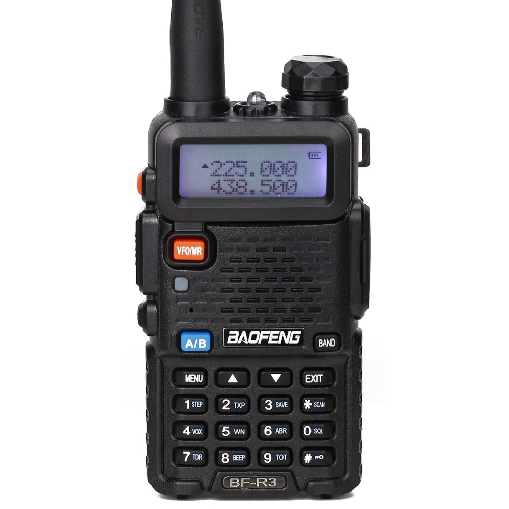 BaoFeng BF-R3 talkie-walkie Tri-bande 136-174 Mhz 220-260 Mhz/400-520 Mhz + 2 antennes Amatuer la Radio portative de jambon de uv-5r