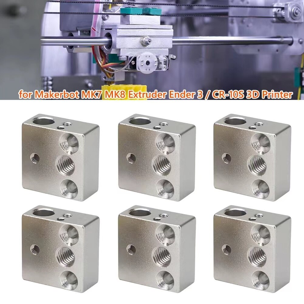 Creality 3D Printer Onderdelen 8 Stks/partij Verwarmde Verwarming Blok Voor Ender-3/Ender-3 Pro/Ender-3 V2/Ender-5/CR-10 Serie Printer