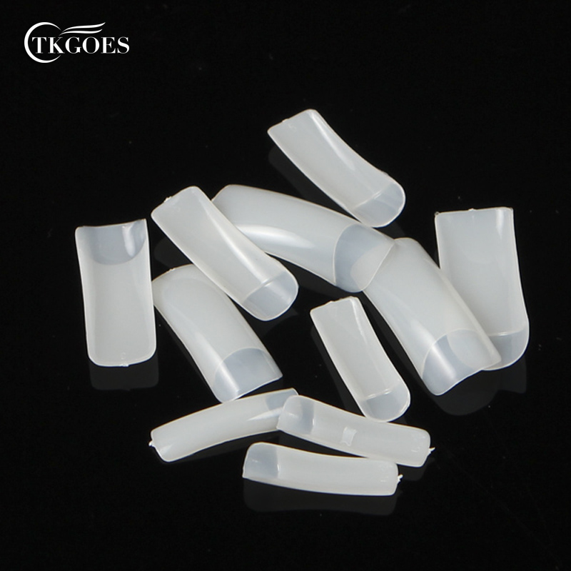 TKGOES 500 PCS Nail Tips Helder Half Cover False Nail Art Tips Franse Acryl UV Gel Nail Art Salon