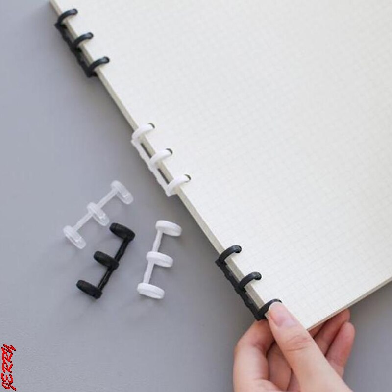 Classeurs de livre en plastique feuilles mobiles 3 anneaux calendrier cercle reliure pour Scrapbooking Album anneaux articulés école reliure trombone
