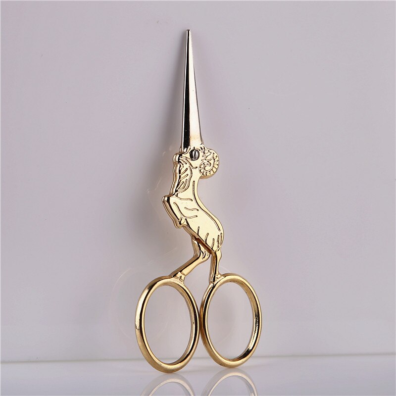 Forbici da cucito per modellismo zodiacale cinese forbici da ricamo Vintage ▾ strumenti per cucire forbici decorativo dorate in acciaio inossidabile: Sheep