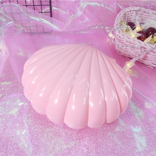 Pink Shell Shaped Rotating Girl LED Flashing Music Box Musical Toy shell Music baby room decoration Unisex Xmas home decor: Dark Pink