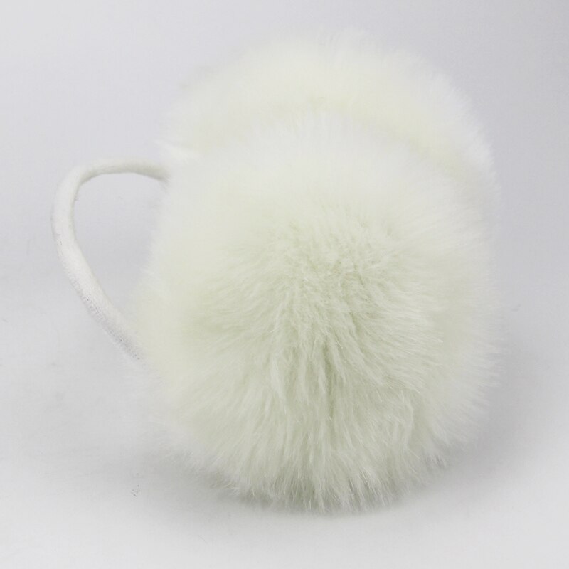 Plush Female Winter Earmuff Warm Lovers Ear Warmer Plush Plain Teenage Student Mother Girl Ear Muffs: White
