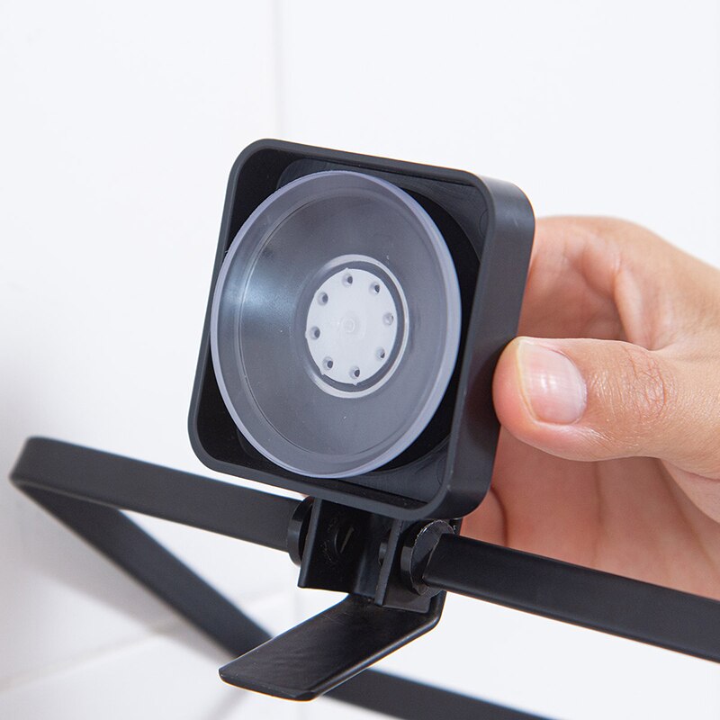 Orz Badkamer Wandmontage Handdoekhouder Sucker Iron Washandje Houder Badkamer Hardware Accessoires Handdoek Ring