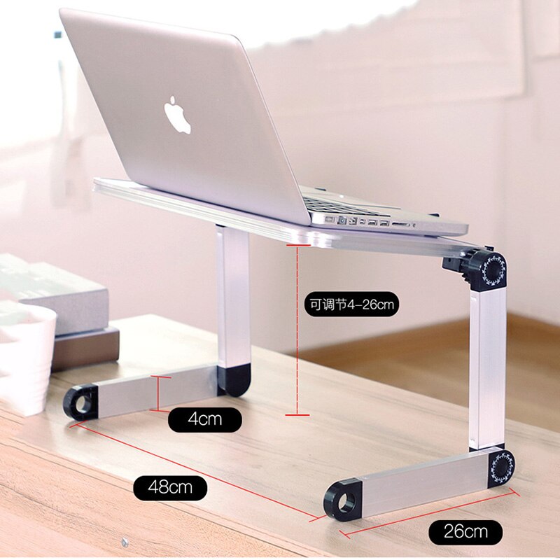 Aluminium Laptop Draagbare Opvouwbare Verstelbare Laptop Bureau Computer Tafel Stand Lade Notebook Lap Pc Vouwen Bureau Tafel