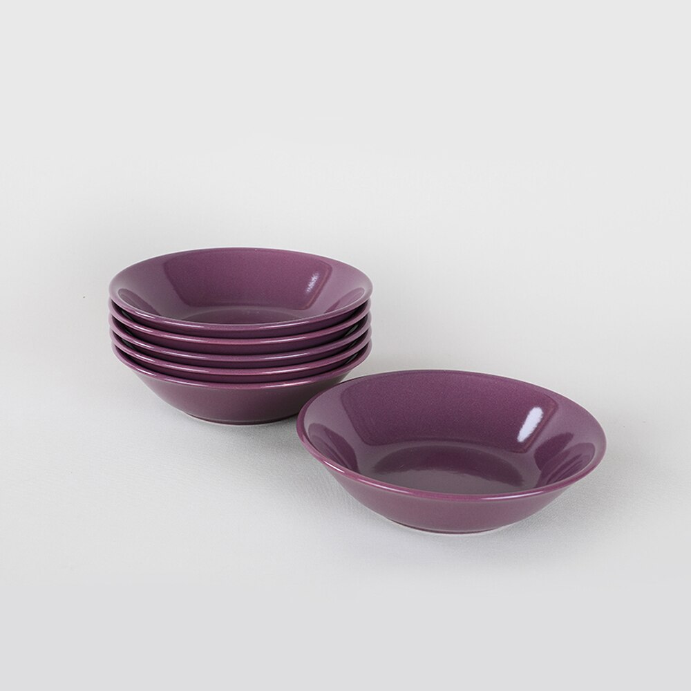 Keramika Ceramic -Set Hitit Dinner /Salad Plate 18 cm 6 Prc - Purple plate, dinner plate, deep plate, purple