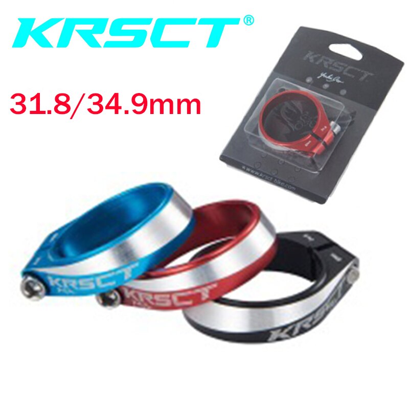 Krsct fiets zadelpenklem aluminium 31.8/34.9mm fiets zadelpen buisklem mtb mountainbike zadelklemmen accessoires