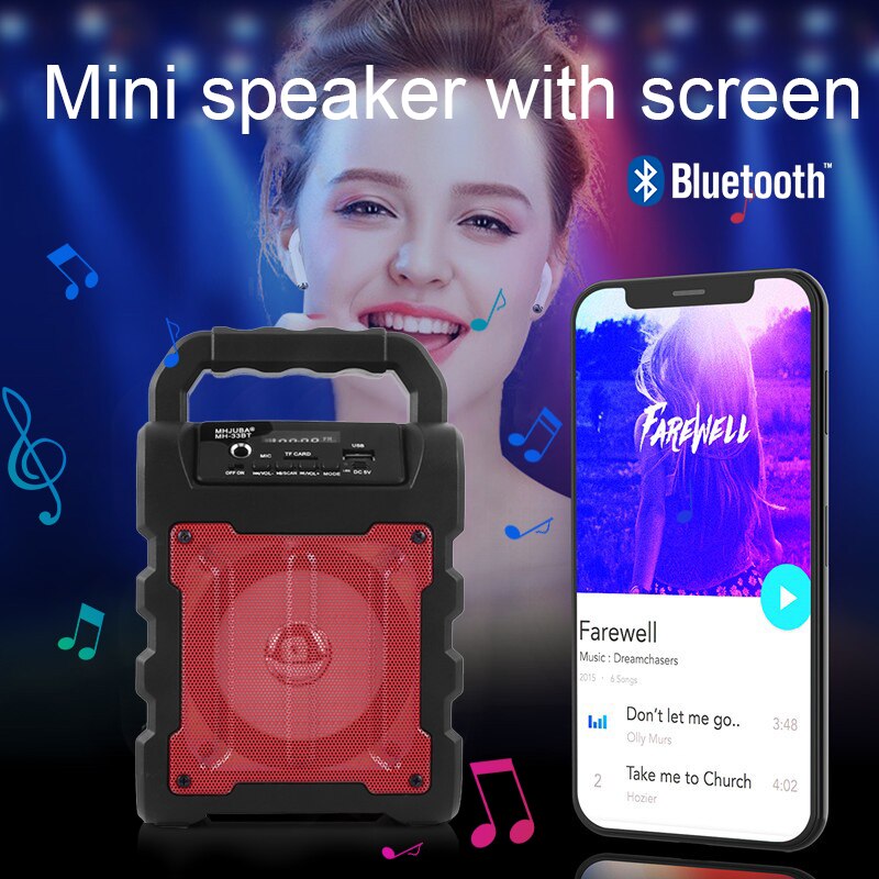 Draagbare Draadloze Bluetooth Speaker Groot Geluid Stereo Fm Radio Led Light Waterdichte Draagbare Outdoor Speaker