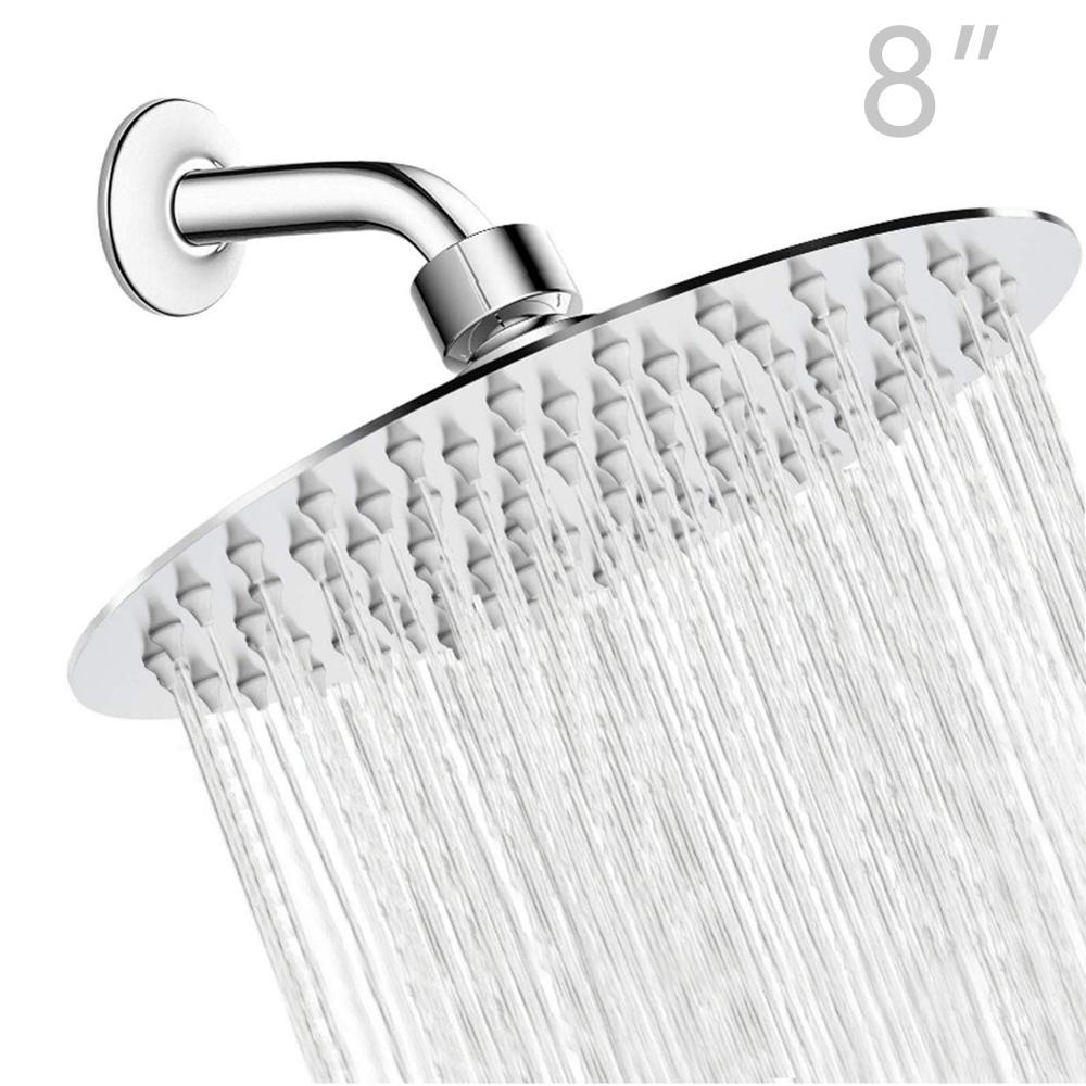 Hoge Druk Douchekop, 8 Inch Regen Douchekop, High Flow Grote Bad Douche Gemaakt Van 304 Roestvrij Staal