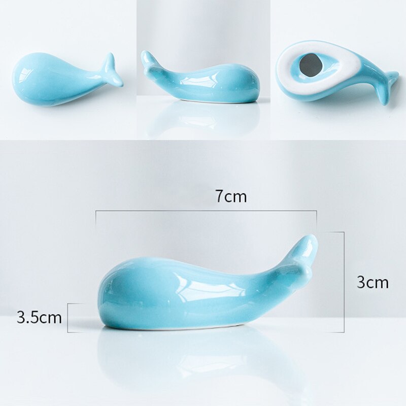 3*3.5*7cm Karikatur Keramik Essstäbchen Halter Wal Form Essstäbchen Matte Küche Kunst Handwerk Geschirr Essstäbchen Stand