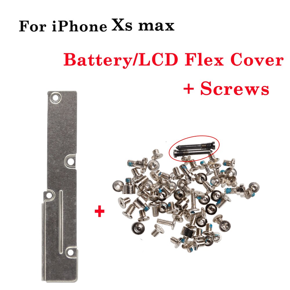 Battery FPC LCD Flex Cable Cover Full screws For iphone 6 6S 7 8 plus X XR XS MAX 11 12 Pro Max inner Metal Bracket Clip Holder: XS MAX battery screw