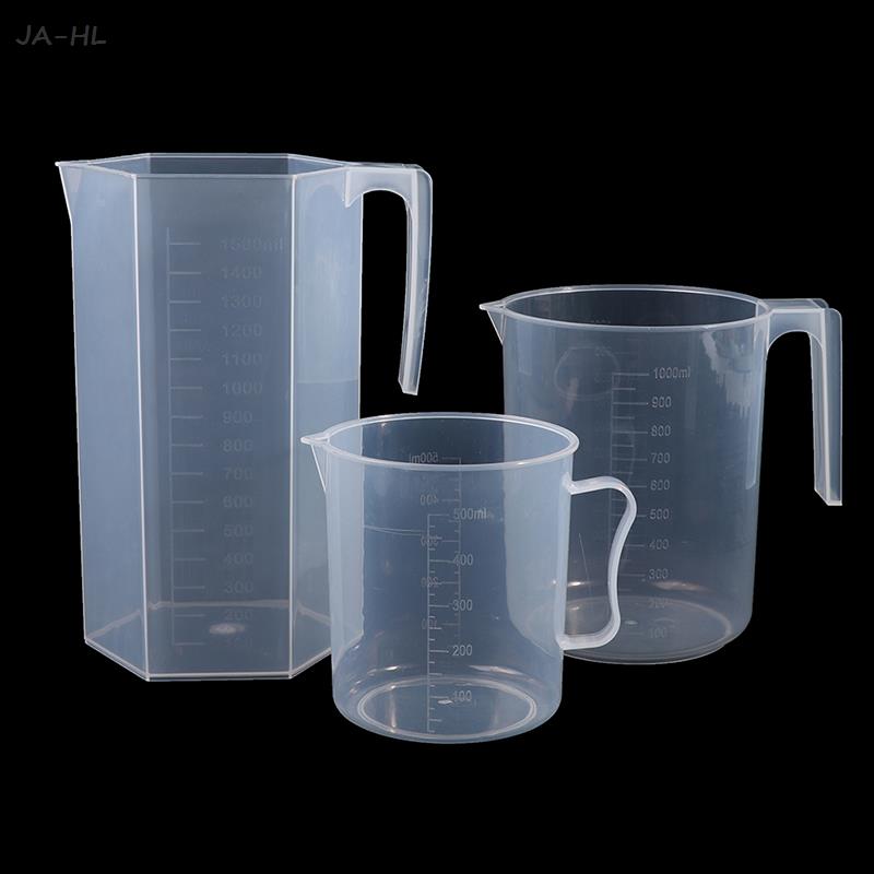 1Pc 200/250/500/1000/1500/2000ML Plastic Measuring Cup Jug Pour Spout Surface Kitchen