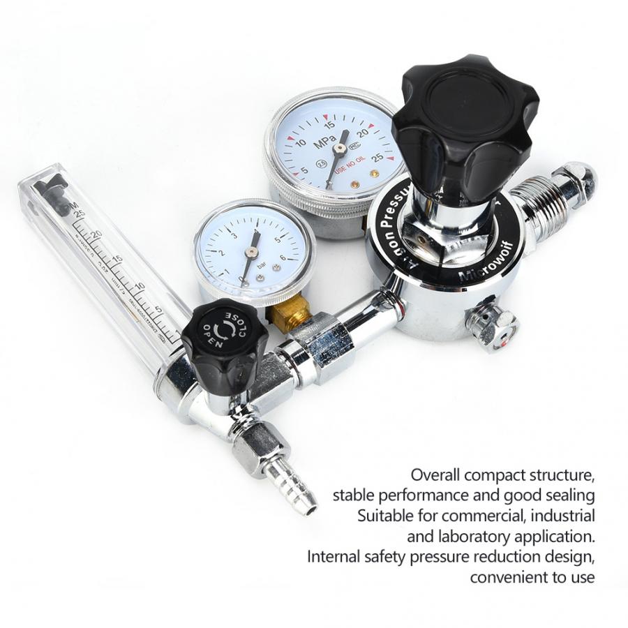 Gas Regulator Argon Gas Regulator Pressure Reducer G5/8 CGA580 Outlet Adjustable Pressure Air Compressor Pressure Regulator