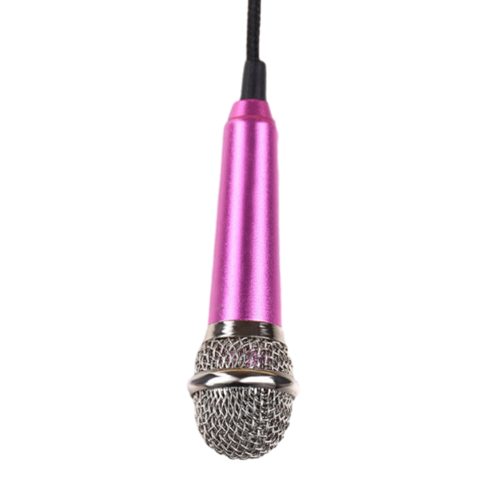 Mini Jack 3.5mm Studio Mic KTV Karaoke Mini Mikrofon Podręczny mikrofon dla smartfonu Komputer PC Desktop dla iPhone Karaoke: green