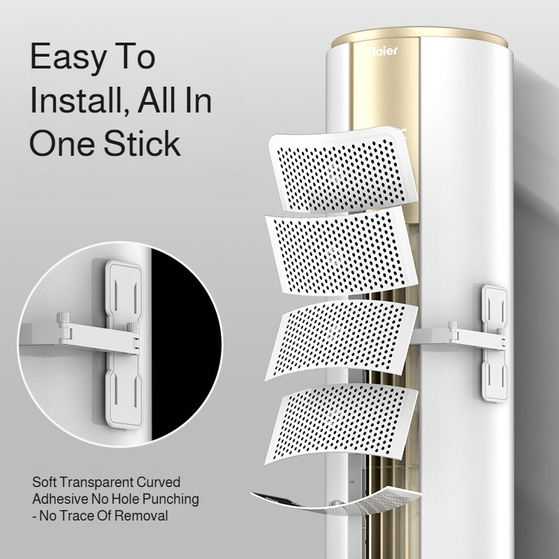 Vertical Air Conditioner Wind Shield Universal Adjustment Cylindrical Windproof and Direct Blowing Air Outlet Adjustable Wind
