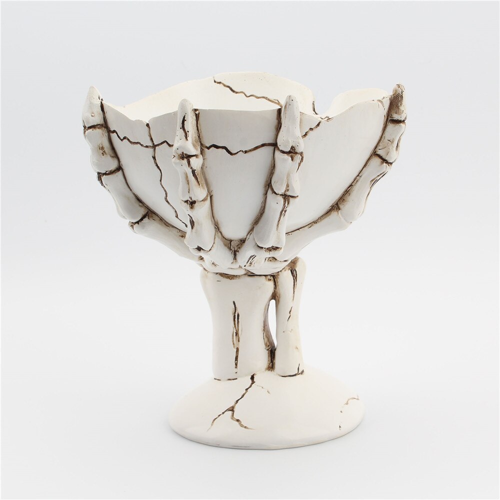 Resin Sculpture Skeleton Hand Model Porch Key Snack Storage Tray Cosmetic Finishing Box Home Decor Strange