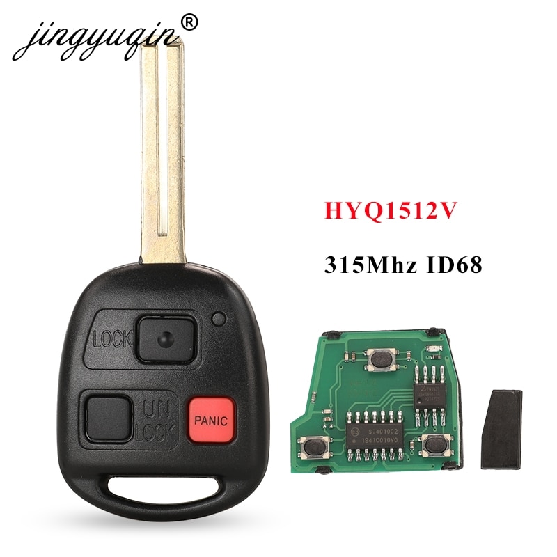Jingyuqin Afstandsbediening Sleutel 3 Knoppen 315Mhz 4D68 Chip Voor Lexus GX470 LX470 2003 HYQ1512V 89070-60801