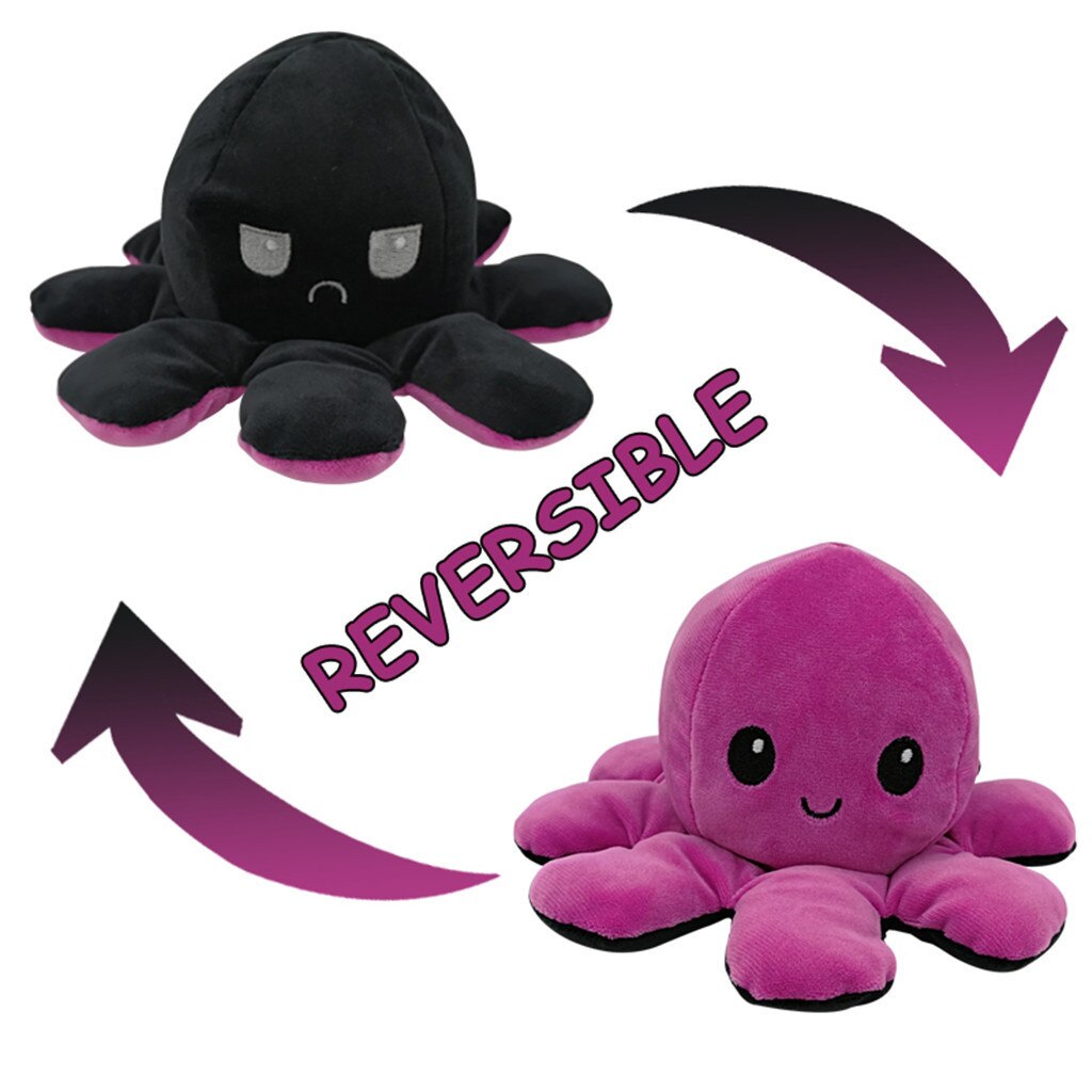 Bunny Ears Hat Bunny Hood Hat with Earflaps Party Cosplay Women Girls Long Cap Plush Rabbit Ears Hat Reversible Octopus toys: Octopus C