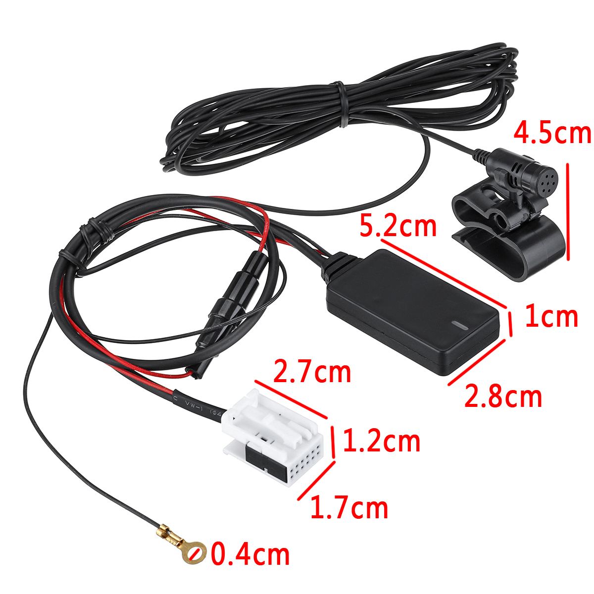 Radio con bluetooth 210 para coche, accesorio de manos libres con 12 Pines, AUX, Dongle, MIC, para VW, Skoda, RCD, 310, 510, 310, RNS, 315, 510, 810, 5,0