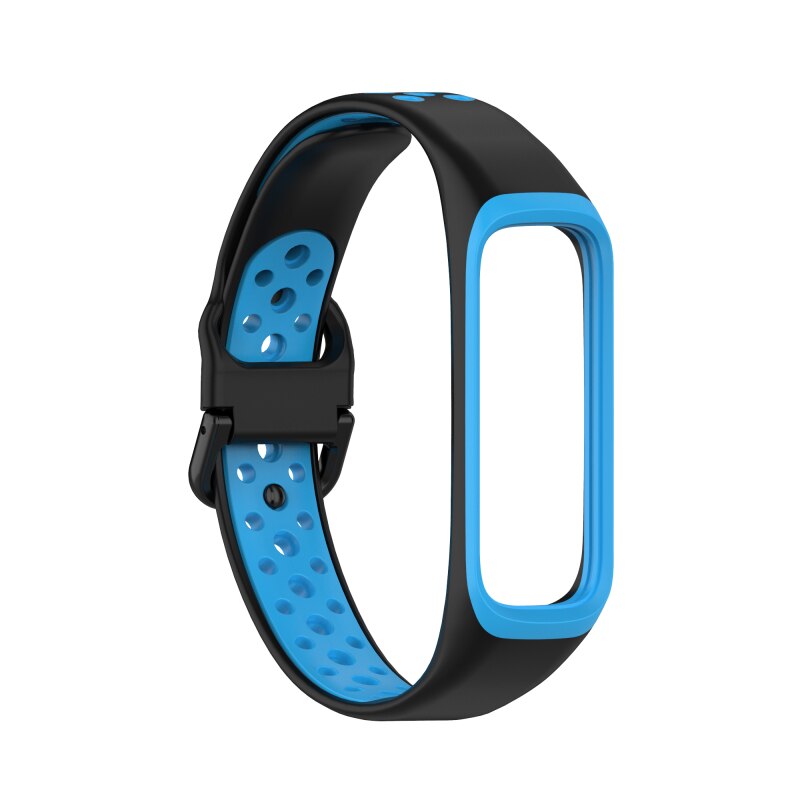 armband Für Samsung Galaxy Fit2 Sport Strap Uhr Silikon Handgelenk Gurt Für Galaxy Fit2 SM-R220 Armband Ersatz Strap: black blue