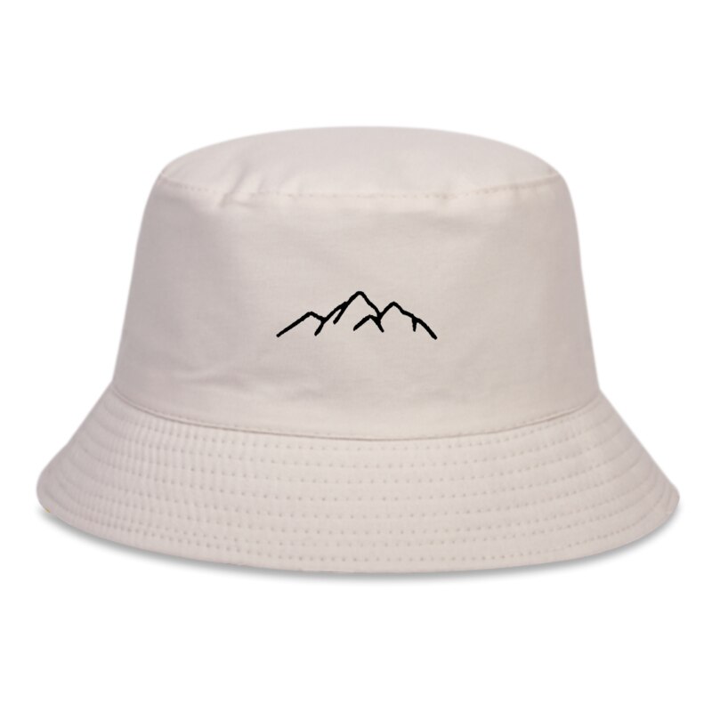 Bomuld vild fisker hat hip-hop hatte bjerg broderi parasol hatte spand hat damer udendørs sol hat panama hatte: Beige