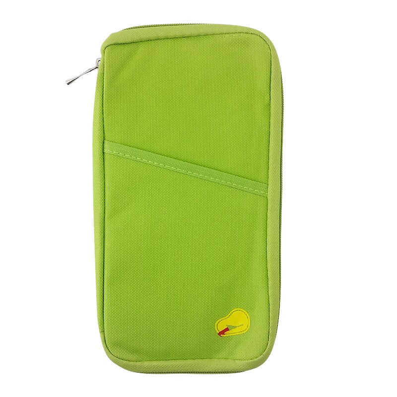 1Pc Women Men Passport Cover Travel Credit ID Card Holder Wallet Purse Storage Document Bag Passport Case Organizer: Green With Logo