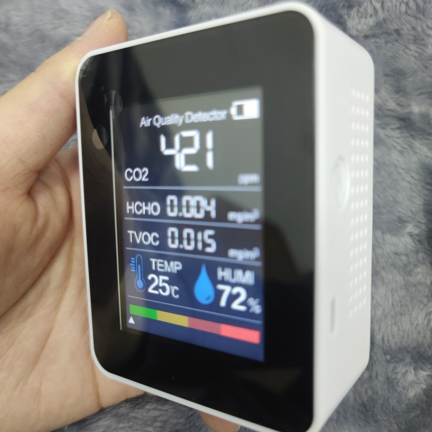 Medidor Digital de CO2 5 en 1, termómetro de temperatura HCHO TVOC, monitor Dector de CO2, Monitor de del aire, herramientas para el hogar