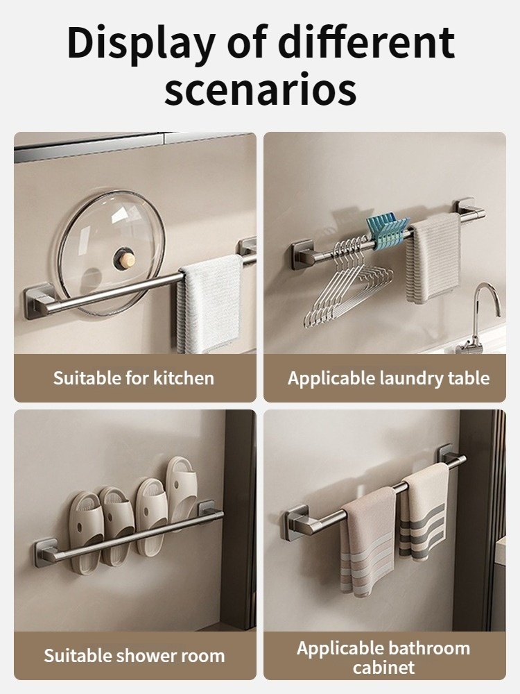 Ingen grund til at bore i vægge for installation af håndklædestang/krog/håndklædestativ/køkkenkludestativ til badeværelset.