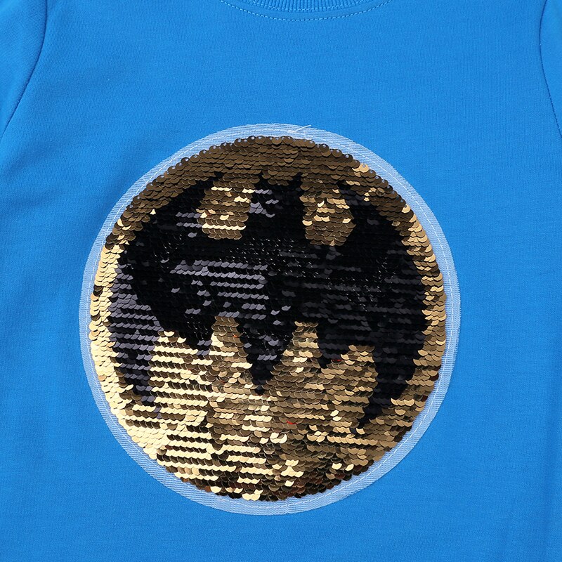 Cartoon Pailletten Patroon Sweatshirts Kinderen Lange Mouwen Tops jongens T-shirt Trui Kinderkleding Lente Herfst XC-191