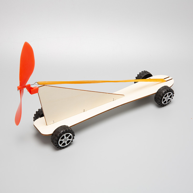 Diy bandas de goma de madera turbinas eólicas coches eléctricos juguetes científicos pequeños artesanías inventos hechos a mano montaje material didáctico