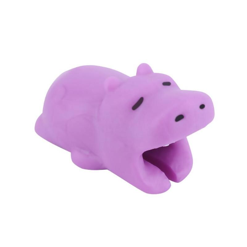 Data Cable Protection Sleeve Cable Winder Cute Animal Bite Cable Protector For iPhone Panda Bites Doll Model Holder Cable Winder: B