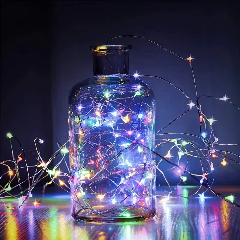 Solar String Fairy Lights 12M 100LED / 22M 200 LED Waterdichte buitenslinger Zonne-energie Lamp Kerstmis voor tuindecoratie