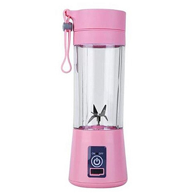 380 Ml Draagbare Juicer Elektrische Usb Oplaadbare Smoothie Blender Machine Mixer Mini Sap Cup Maker Snelle Blenders Keukenmachine: Pink