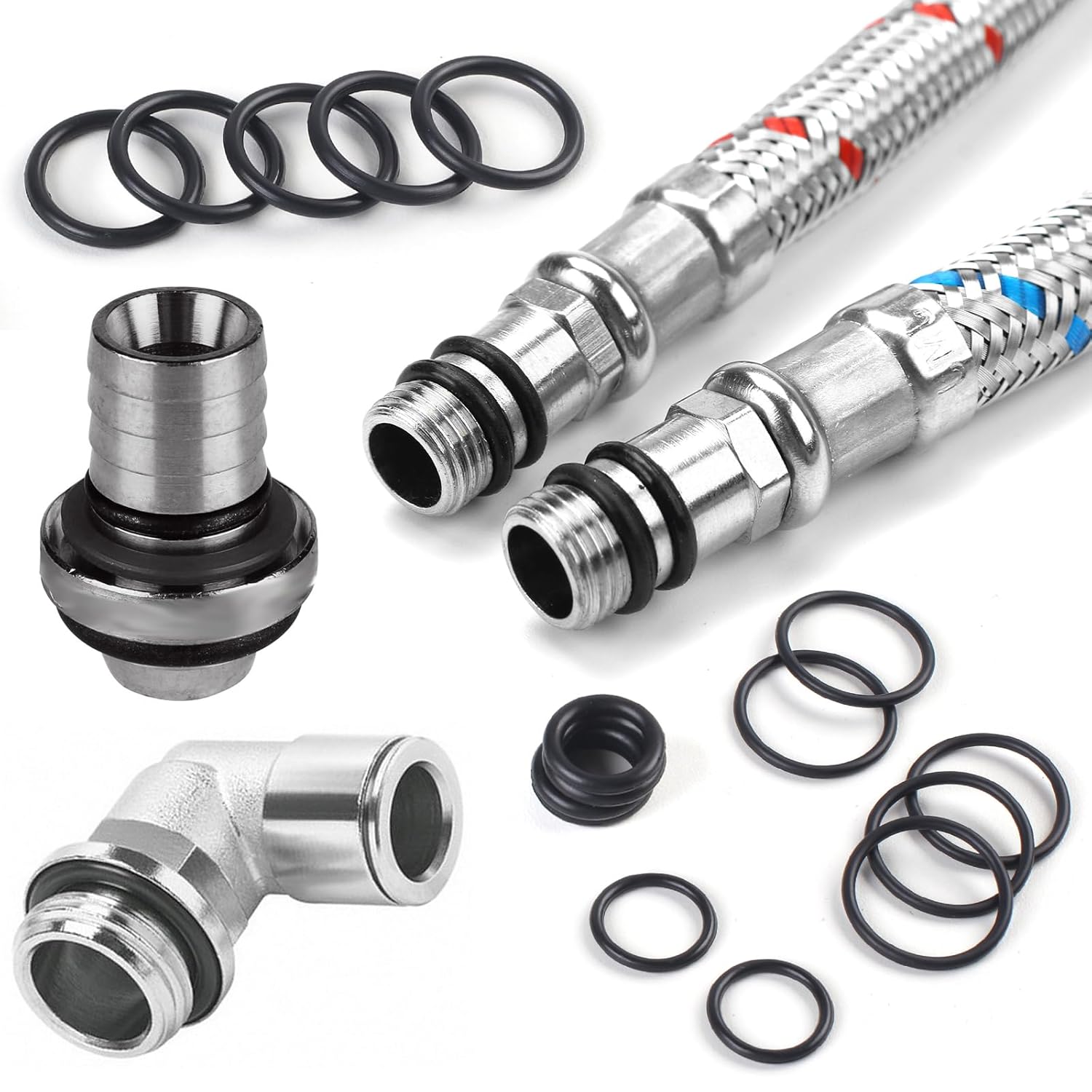 Juego de juntas de sellado de junta tórica redonda de caucho de nitrilo, juntas de arandela elásticas resistentes al aceite, sellos para grifo, herramienta de Hardware de reparación de plomería