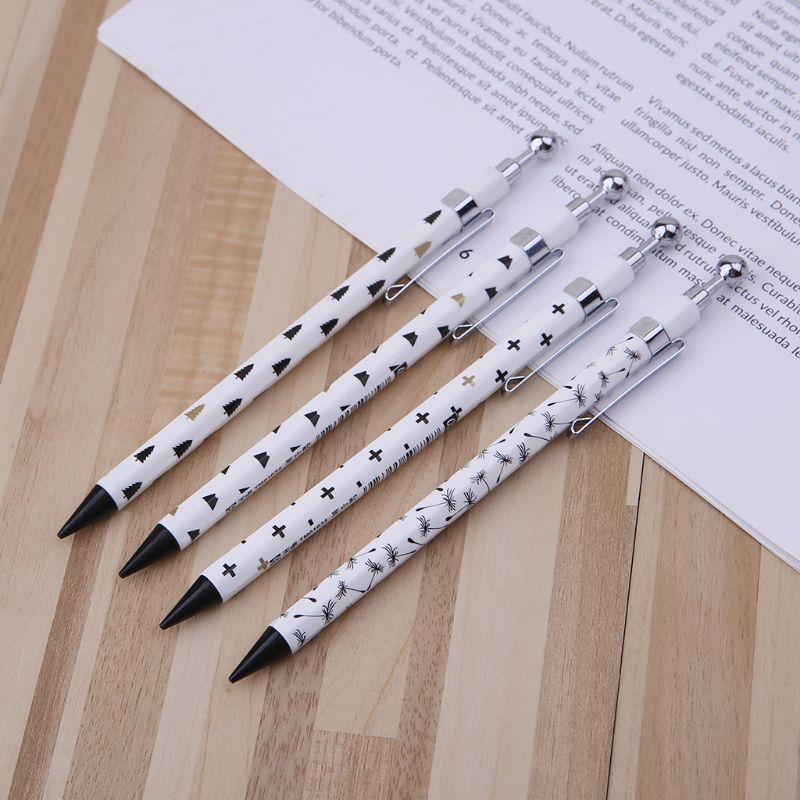 Lápiz para escribir a Presión Automático, mecánico, de puntos simples, negro y blanco, material escolar y de oficina, artículos de papelería, para estudiantes