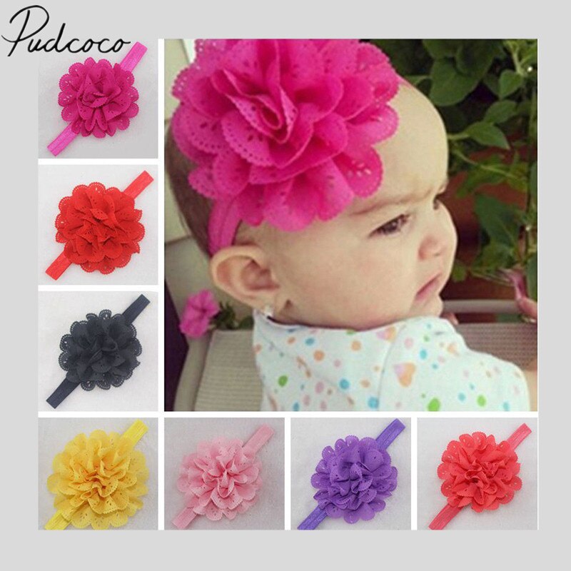 Brand Infant Kid Baby Girl Toddler Lace Flower Hairband Head Wear Headband Accessories Photo Props Party 0-6T