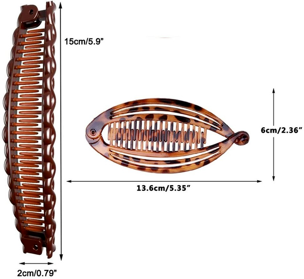 4 Uds. Pinzas para el cabello, peines para cubierta Vintage, herramienta para accesorios para el cabello rizado grueso, pinza para el pelo de cola de pez, juego de pinzas de plátano para mujeres y niñas