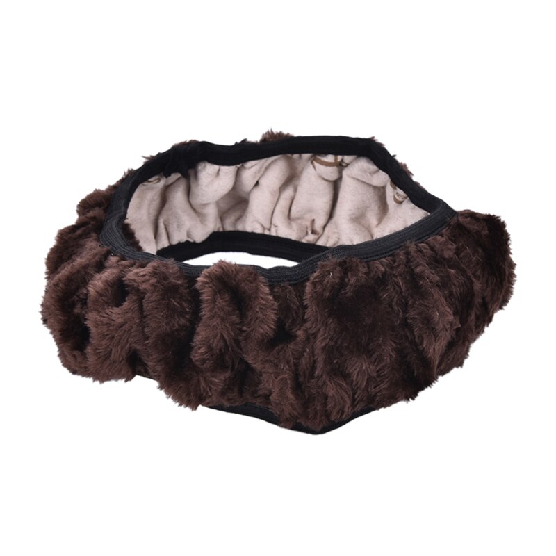 1Pc Long Plush Warm Fur Car Steering Cover Woolen Handbrake DIY Car Accessory